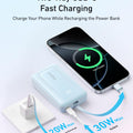 Anker Zolo Portable Charger, 10,000mAh 30W Power Bank with Built-in Lanyard USB-C Cable for Travel, Fast Charging Battery Pack for iPhone 16/15 Series, MacBook, Galaxy, iPad, and More