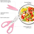 Valentines Day Gifts for Women Mom Wife Her, iBayam All Purpose Kitchen Shears 8.5" Cooking Scissors with Sheath, Pink Kitchen Accessories Household Appliances Home Essentials Kitchen Gadgets Utensils