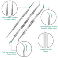 3-Pack Ingrown Toenail File and Lifters, Professional Surgical Stainless Steel Ingrown Toenail Tool- Safe Nail Cleaning Treatment Pedicure Tools Kit Under Sidewall Cleaner Pain Relief Accessories