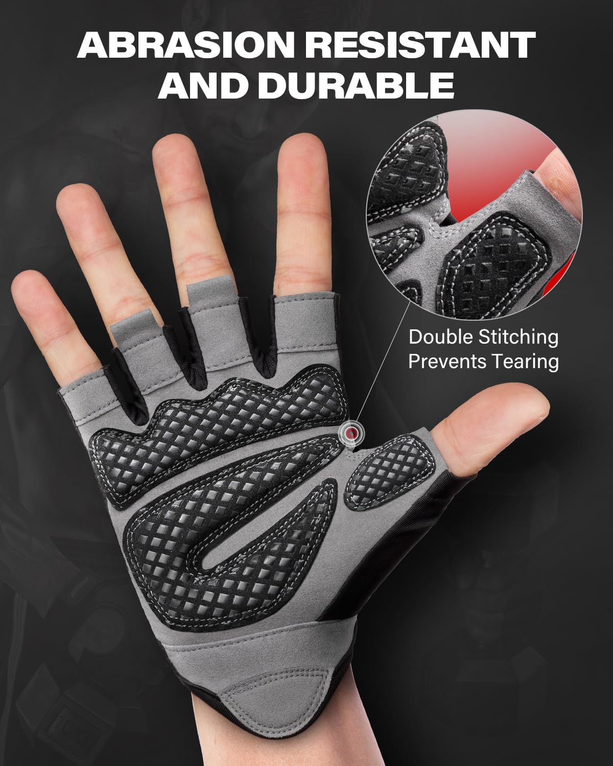 Gants d'entraînement VINSGUIR pour hommes et femmes, gants d'haltérophilie avec une excellente adhérence, gants de gym légers pour l'haltérophilie, le cyclisme, l'exercice, l'entraînement, les tractions, le fitness, l'escalade et l'aviron