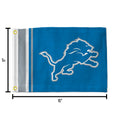 Bandera utilitaria de Rico Industries NFL Detroit Lions Stripes de 12" x 17", doble cara, ideal para botes, carritos de golf, hogares, etc.