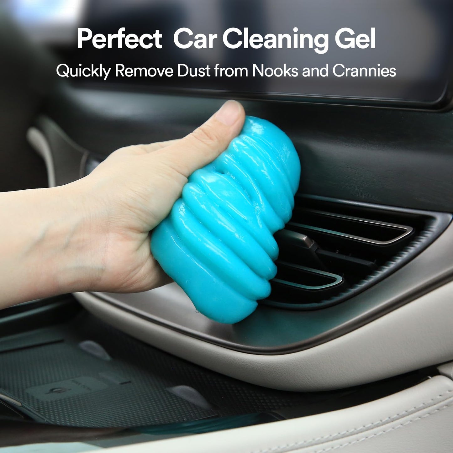 PULIDIKI Gel limpiador para coche Masilla limpiadora para coche Limpiador de interior de coche Slime Kit de limpieza para coche Herramientas de limpieza para coche Suministros de limpieza para coche Accesorios para coche Regalos para hombre y mujer Azul