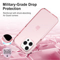 Funda para iPhone 15 Pro Max, color rosa, bonita y femenina, transparente, para mujeres y niñas, de grado militar, a prueba de caídas, a prueba de golpes, delgada y protectora (rosa)