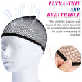 Chuangdi 50 Pcs Wig Cap Mesh Net Stocking Wig Cap Stretchy Nylon Liner Weaving Close End Fishnet Wig Cap for Women Men