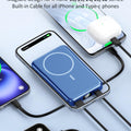 for Magsafe Battery Pack, Magnetic Portable Charger with Built in Cable, 10000mAh Power Bank, 20W Fast Charging Slim Travel Essential Battery Pack with LED Display, Compatible with iPhone 16/15/14/13