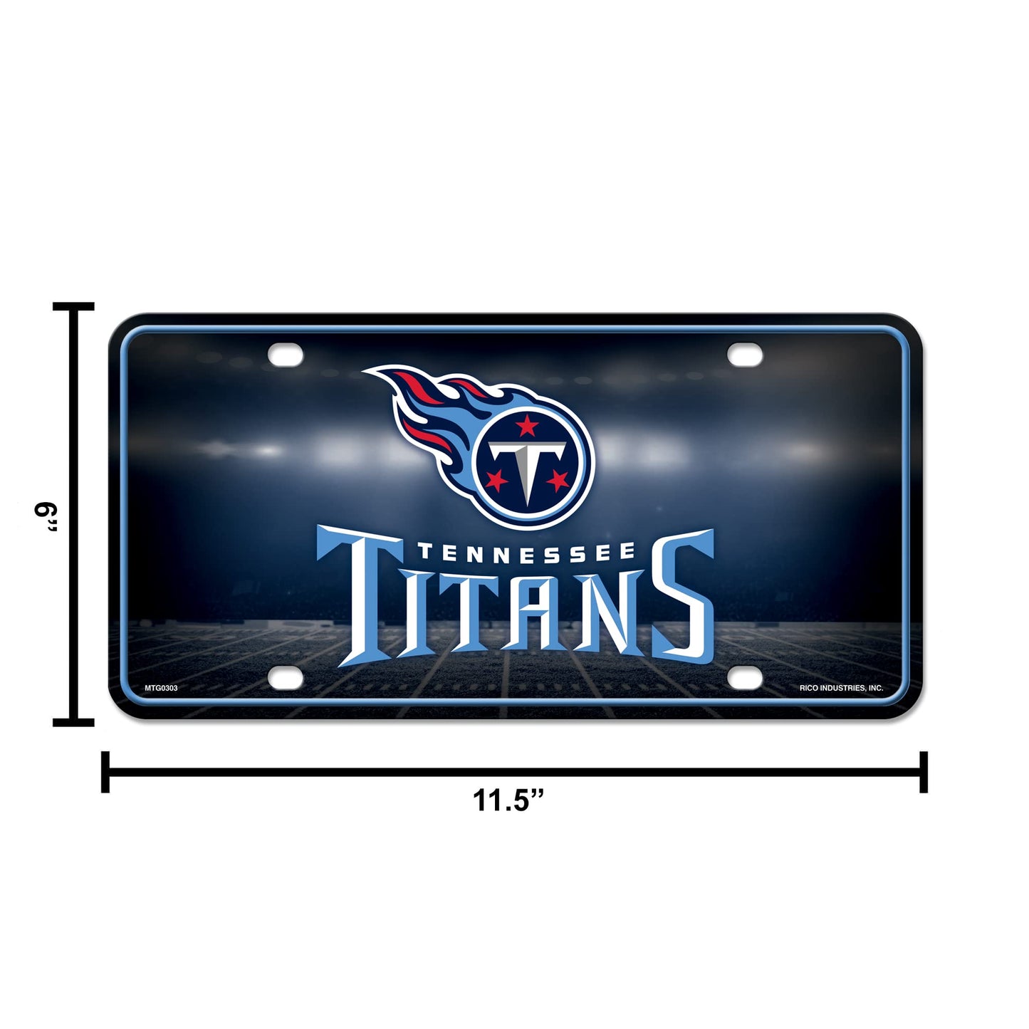 Étiquette de voiture en métal et fibre de carbone Rico Industries NFL Football Detroit Lions 6" x 12" - Idéal pour camion/voiture/SUV