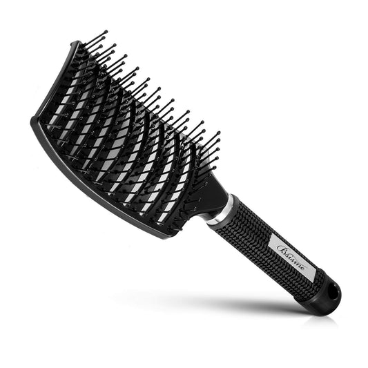 Hair Brush, Professional Curved Vented Brush for Faster Blow Drying for Women, Men, Paddle Detangling Brush for Wet Dry Curly Thick Straight Hair