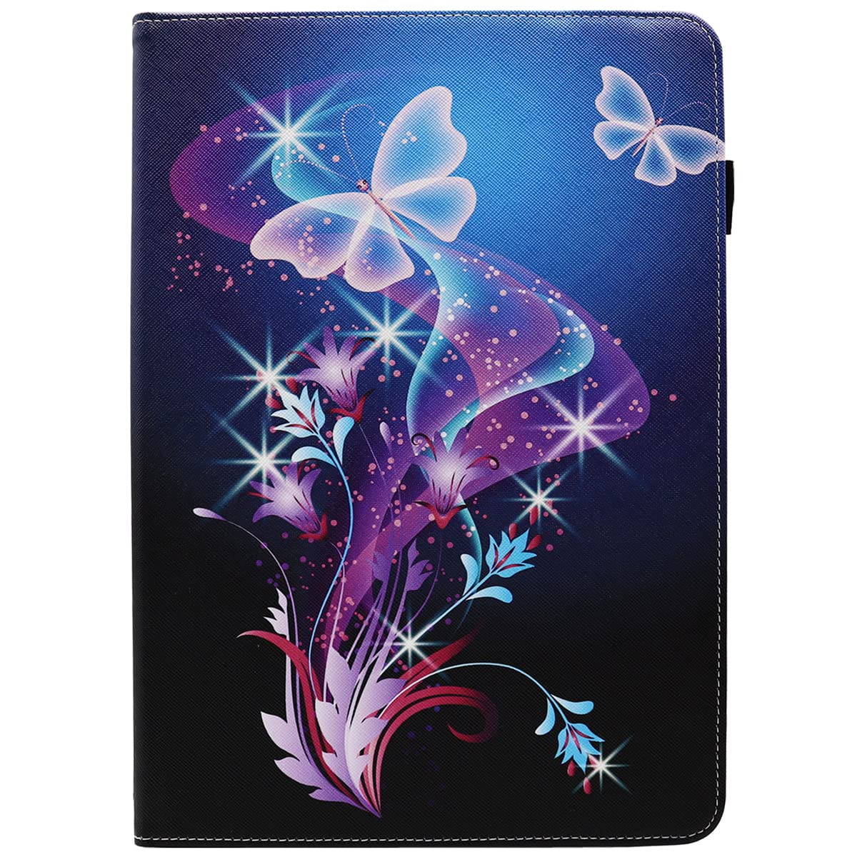 Universal 10 10.1 Inch Android Tablet Case, Dluggs 360 Degree Rotating Multi-Angle Viewing Stand Universal Case Cover for 10 10.1 and All 9.5-10.5 Inch Tablet, Shiny Butterfly