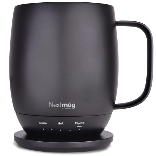 Nextmug - Taza de café autocalentable con temperatura controlada (negra, 14 oz)