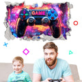 Gaming Wall Decals Gamer Wall Stickers Video Game Wall Art Murals Decals for Teenager Boys Room Broken Wall Gamer Controller Decoration Wallpaper Wall Sticker for Kids Bedroom Playroom Game Lover Gift