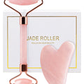 huefull Face Massager Rose Quartz Face Roller & Gua Sha Facial Tool Set, Muscle Tension Relief, Skin Care Gift for Men/Woman, Skin Care Gifts