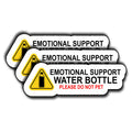 (3Pcs) Emotional Support Water Bottle Please Do Not Pet Sticker Gifts Camping Sticker Funny Decals Waterproof Vinyl for Water Bottle Tumbler Phone Case Laptops Skateboard Adults Kids Boys 3x1.02 Inch