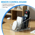 Remote Control Holder Clear Remote Control Holder for Table Small TV Remote control Holder Plastic Remote control Organizer Remote Storage Remote Holder Remote Organizer Remote Caddy, 1 Pack