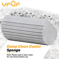 YFUIF 2-Pack Damp Clean Duster Sponge, Magic Sponge Eraser Baseboard Cleaner Tool, Dusters for Cleaning Blinds, Glass, Vents, Railings, Mirrors,Window Track Grooves and Faucets