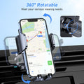 Car Phone Holder Mount, Super Stable Air Vent Cell Phone Car Mount with 2024 Metal Hook Clip, 360° Rotation,One Button Release for iPhone, Samsung, Google, and All Other Smartphones