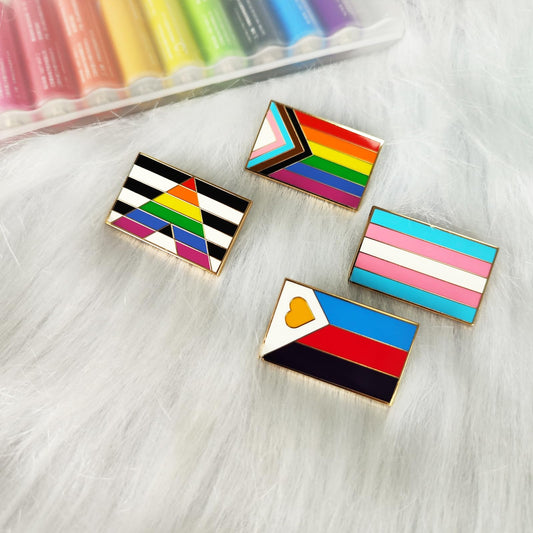 Arturbo for Pride Flag Enamel Pin Hard Lapel Pin Metal Brooches Funny Badges Lightweight for Men and Women Boys Girls for Clothing Bags Backpacks Jackets Hat Accessory Decoration Jewelry, Metal, no