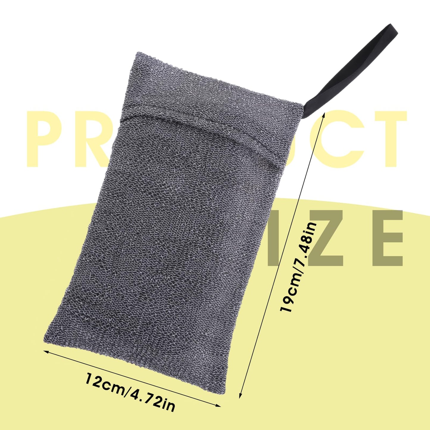 Dimeho Exfoliating Soap Bag, 2 Pcs Mesh Bar Soap Saver Pouch Foaming Soap Pocket for Bath and Shower Soap Foam Lather Pouch Body Scrubber Rough Sponge Exfoliator for Bar Soap Women Men (Grey)