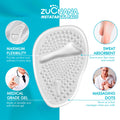 ZUCNANA Ball of Foot Cushions (2 Pairs Gel Shoe Inserts), Heel Inserts for Women, Non Slip Heel Pads, Heel Cushions for Foot Pain Relief and Comfort | One Size Fits Any (Clear)