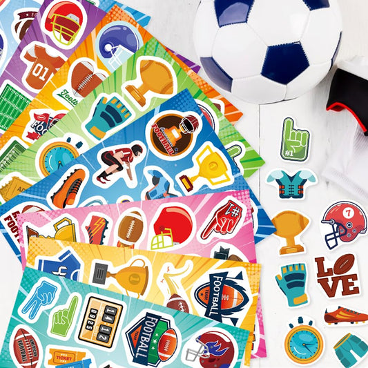 216PCS American Football Stickers, Rugby Theme Stickers Non-Repeating, Super Bowl Sunday Stickers, Rugby Team Fans, Football Bowl Sports Stickers Football Party Favors Decorations