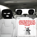 2Pcs Funny Car Headrest Cover, Personalized Car Seat Face Mask, Funny Hat for Car Seat Headcover Spoof Face Car Seat Head Rest Cover Protector Breathable Headrest Cover for Most Cars(Black)