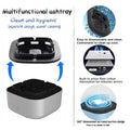 Neioaas Smokeless Ashtray - 2 In 1 Multifunctional Ashtray Air Purifier Ashtray with Filter,Multifunctional Portable Negative Ion Air Freshener for Business Car Home Office (Grey)