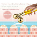 Amirce Face Massager Roller Golden 3D Roller Electric Facial Roller and T Shape Facial Roller Massager Kit Face Roller