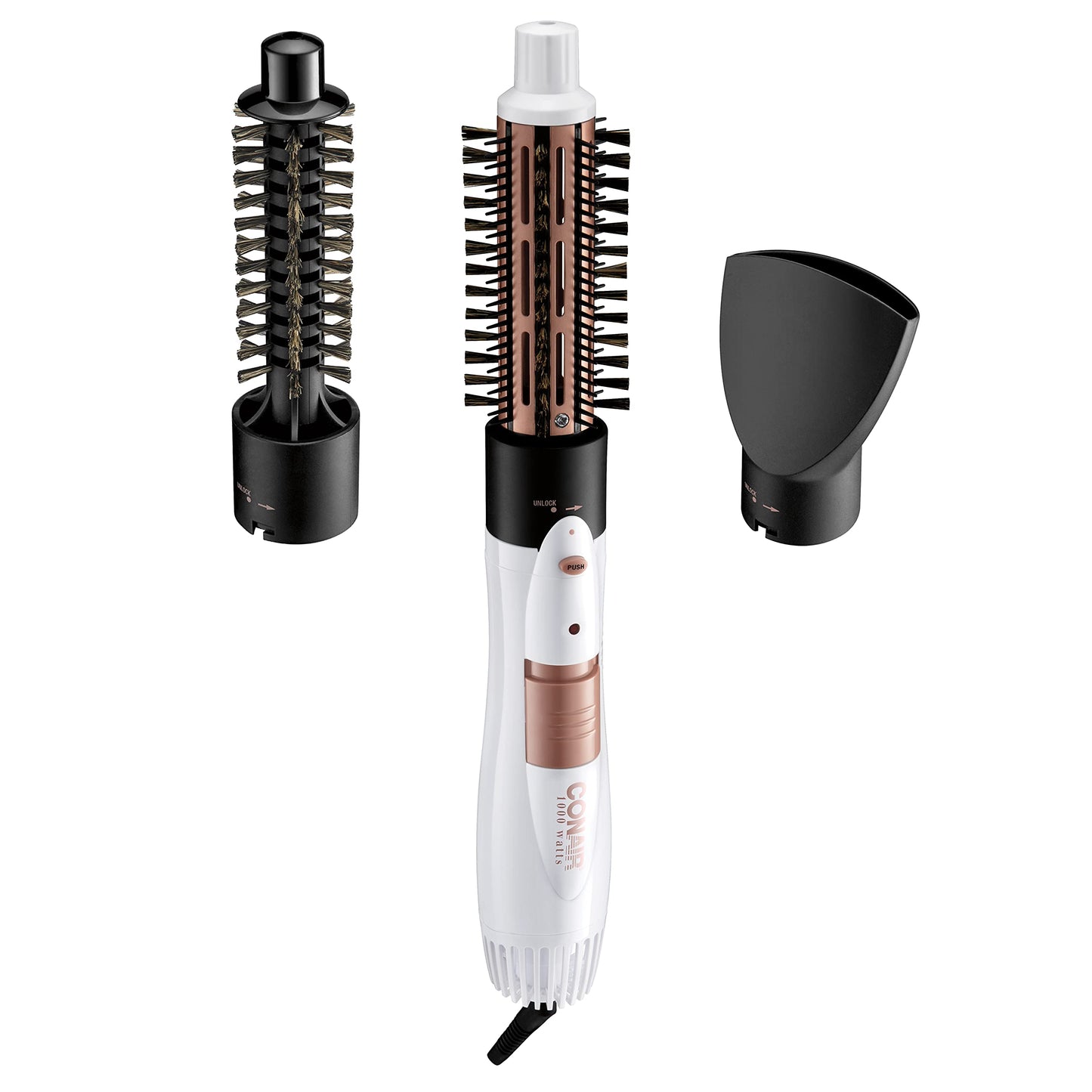 Cepillo de aire caliente 3 en 1 Double Ceramic de Conair: seca mientras peinas