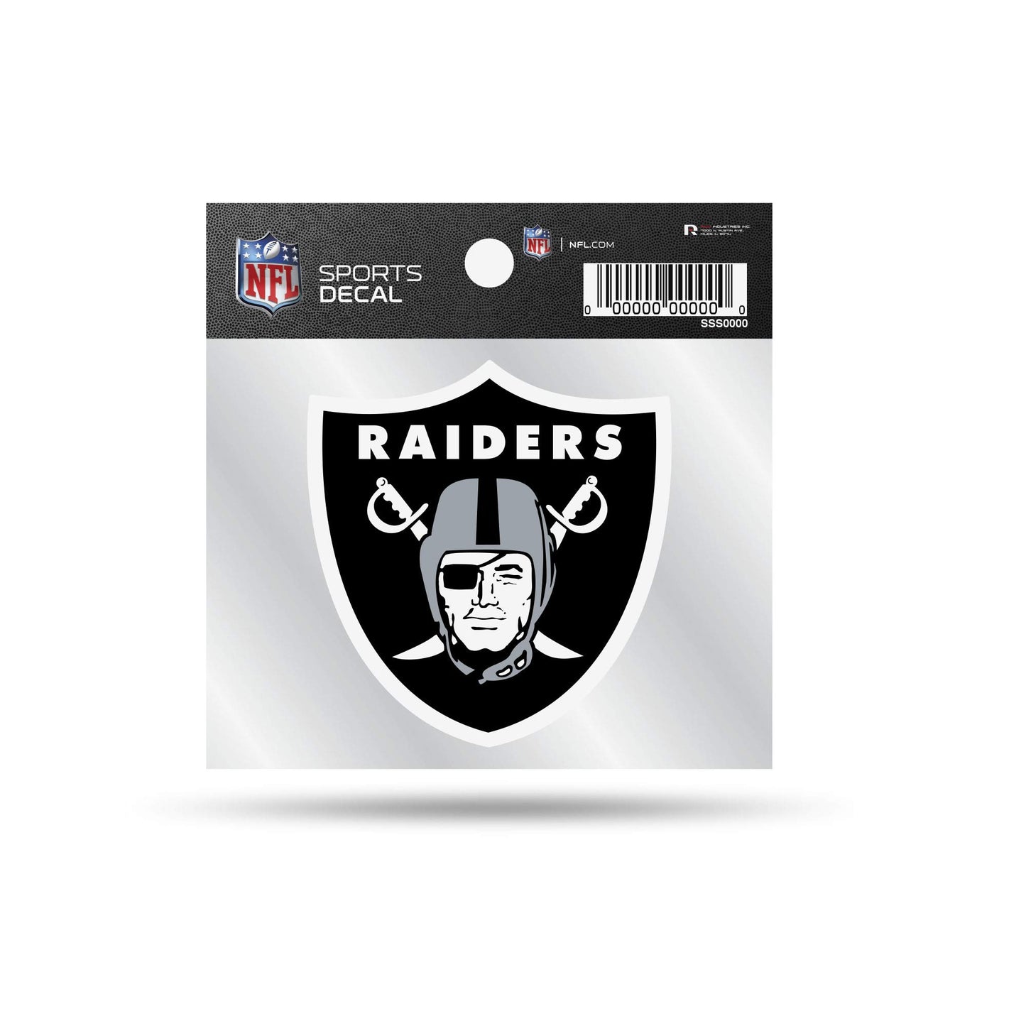 Calcomanía pequeña de 4" x 4" de la NFL Las Vegas Raiders de Rico Industries