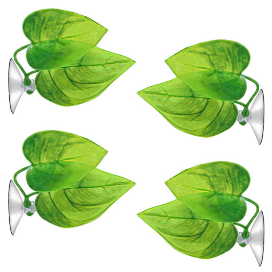 URATOT 4 Pack Betta Fish Leaf Pad Simulating The Natural Habitat for Betta Spawning Grounds Breeding Resting Bed