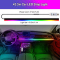 Acrylic LED Lights for Car, 43.3in RGB Strip Light Car LED Lights Interior with USB Port, App Control, Music Sync, 146 LEDs Interior Car Lights, Car Accessories Gifts for Women Men