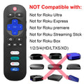 【2 Pack 】 Replacement Remote Control for Roku TV, Compatible for TCL/Hisense Roku/Onn Roku/Sharp Roku/Element Roku/Westinghouse Roku/Philips Roku/Insignia Roku Smart TVs (Not for Roku Stick and Box)