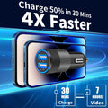 【Certifié MFi】Chargeur de voiture rapide pour iPhone, Rombica 4,8 A double USB Smart Power Chargeur de voiture USB pour allume-cigare + 2 câbles tressés Lightning vers USB pour iPhone 14 13 12 11 Pro/XS Max/Mini/XR/SE/X/8/iPad