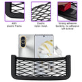 Dickno 2 PCS Car Pocket Phone Net, Universal Seat Side Storage Net Bag with Double Sided Tape, Automotive Frame Storage Net Pocket, Vehicle Interior Organizer for Phone Purse Bag