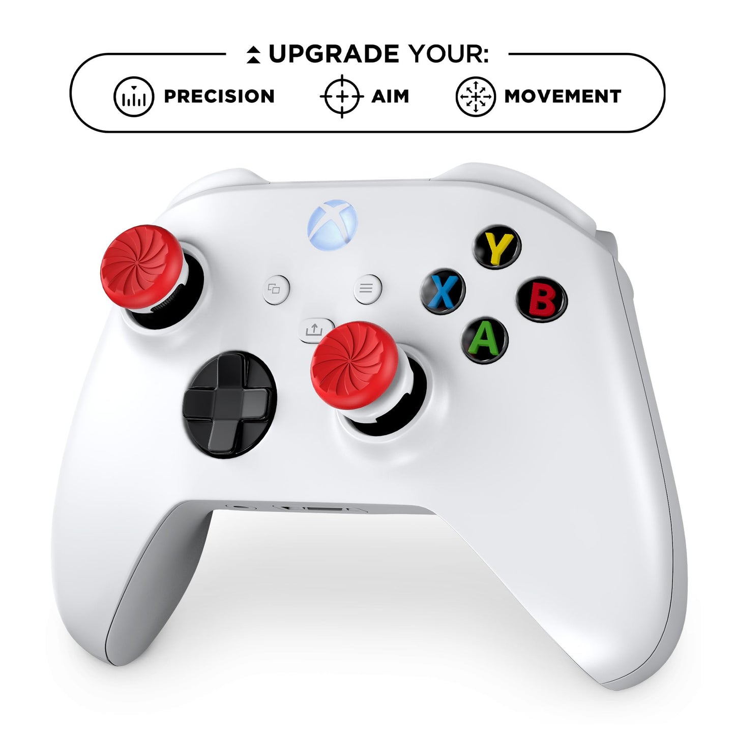 KontrolFreek FPS Freek Inferno for Xbox One and Xbox Series X Controller | Performance Thumbsticks | 1 High-Rise, 1 Mid-Rise | Red/White