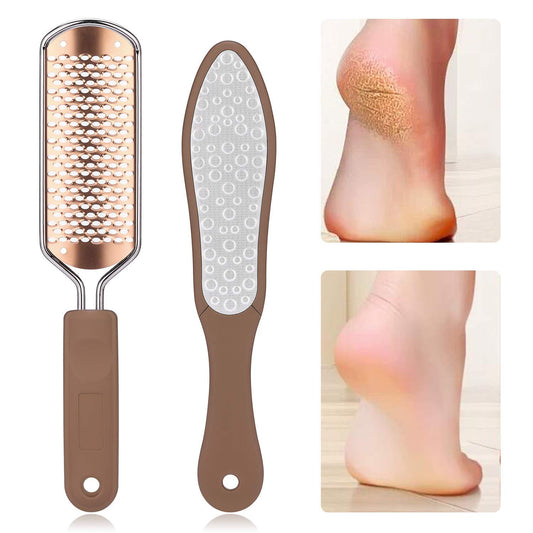 Oneleaf 2PCS Professional Pedicure Rasp Foot File Cracked Skin Corns Callus Remover for Extra Smooth and Beauty Foot (Black) (Rose)