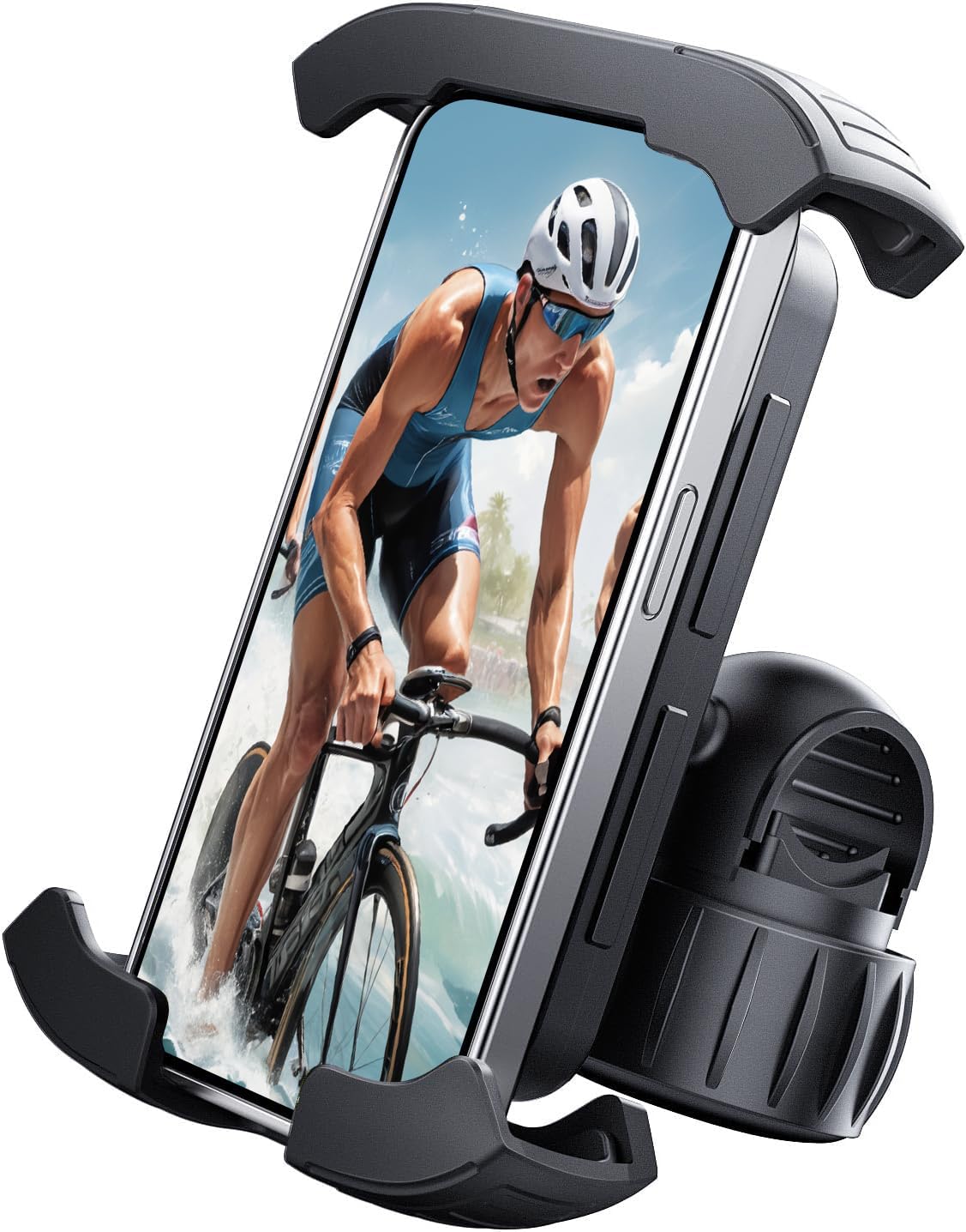 VOLPAM Bike Phone Holder, Motorcycle Phone Mount with Safe Lock, Bike Accessories Phone Holder for Bike, Bicycle, Electric Scooter, Motorcycle