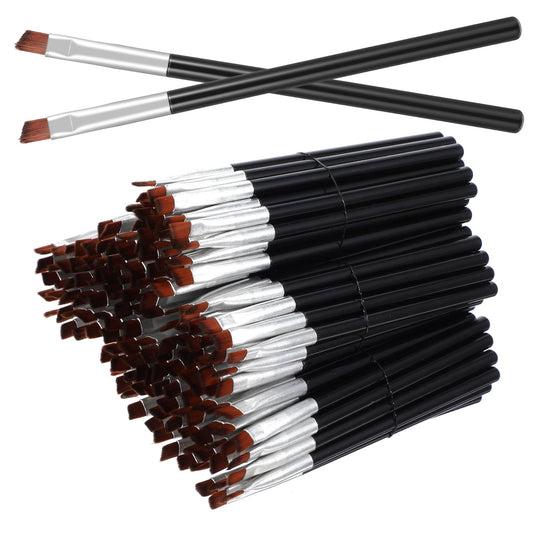 200 Pcs Angled Eyebrow Brush Disposable Brow Tint Brush Eye Liner Brush Eye Makeup Brush Eyebrow Concealer Brush Eye Shadow Applicator Sticks Tinting Brush for Women Salon Beauty Cosmetic Make up Tool