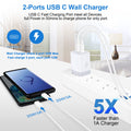 USB C Charger Block, 25W 2 Port Type C Wall Charger Fast Charging Dual PD Power Adapter Plug for iPhone 16 Pro Max 15/15 Pro/15 Pro Max/15 Plus,Samsung Galaxy S24 S23 S22 S21 S20 A15 A14 Android Phone