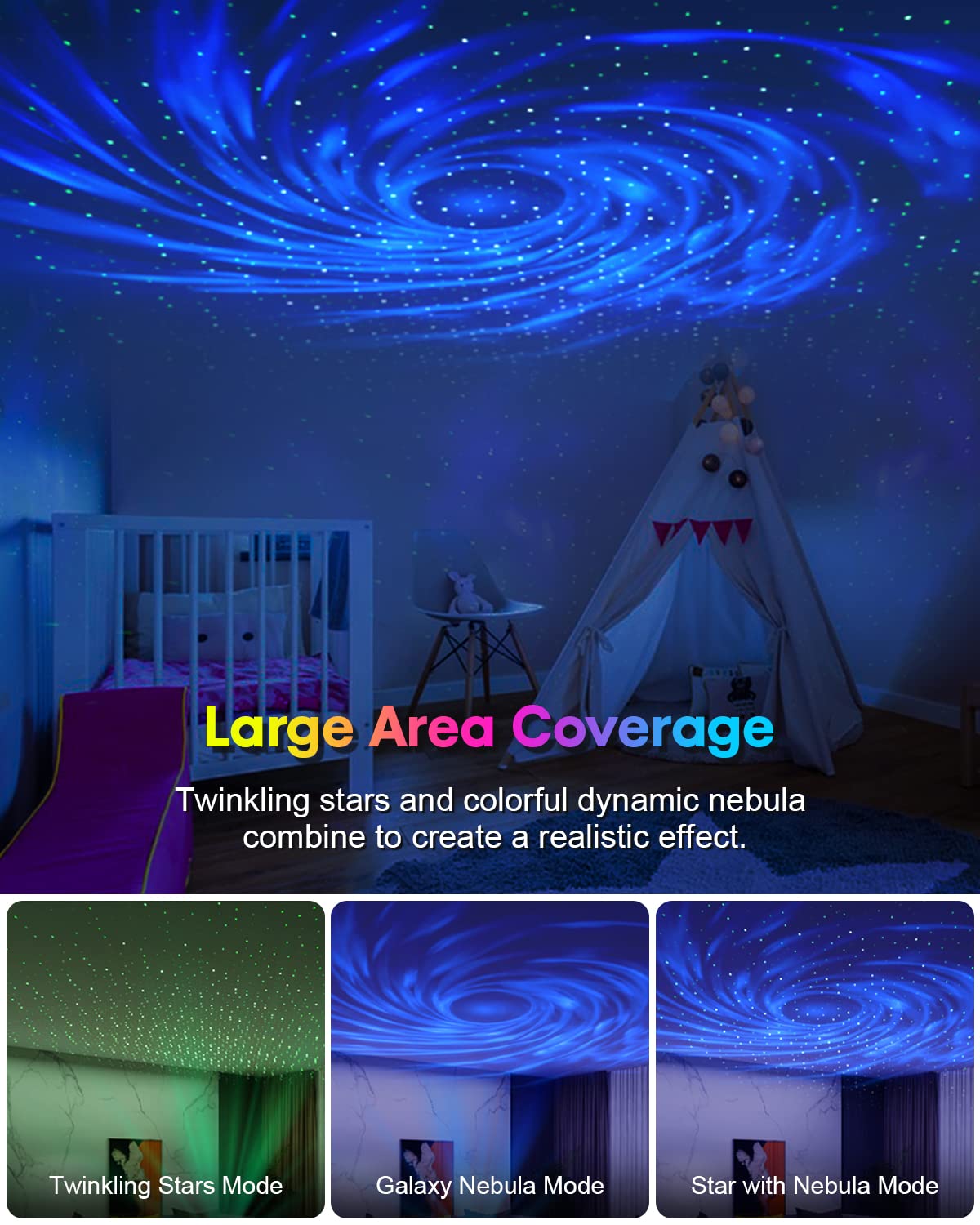 Projecteur d'étoiles Galaxy Light, projecteur Galaxy pour chambre à coucher avec télécommande APP, minuterie - Projecteur de veilleuse pour enfant adulte Aurora Light Projector