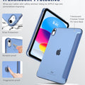 TiMOVO Case for iPad 10th Generation Case 2022, Slim Stand Cover for iPad 10th Gen 10.9 inch, Support Touch ID, Auto Wake/Sleep Smart Shell with Translucent Back, fit iPad 10 Case, Abyss Blue