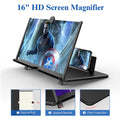 16" Screen Magnifier for Cell Phone – 3D HD Magnifing Screen Enlarger Projector for Movies Videos and Gaming – Foldable Phone Stand Holder with Screen Amplifier–Compatible with All Smartphones