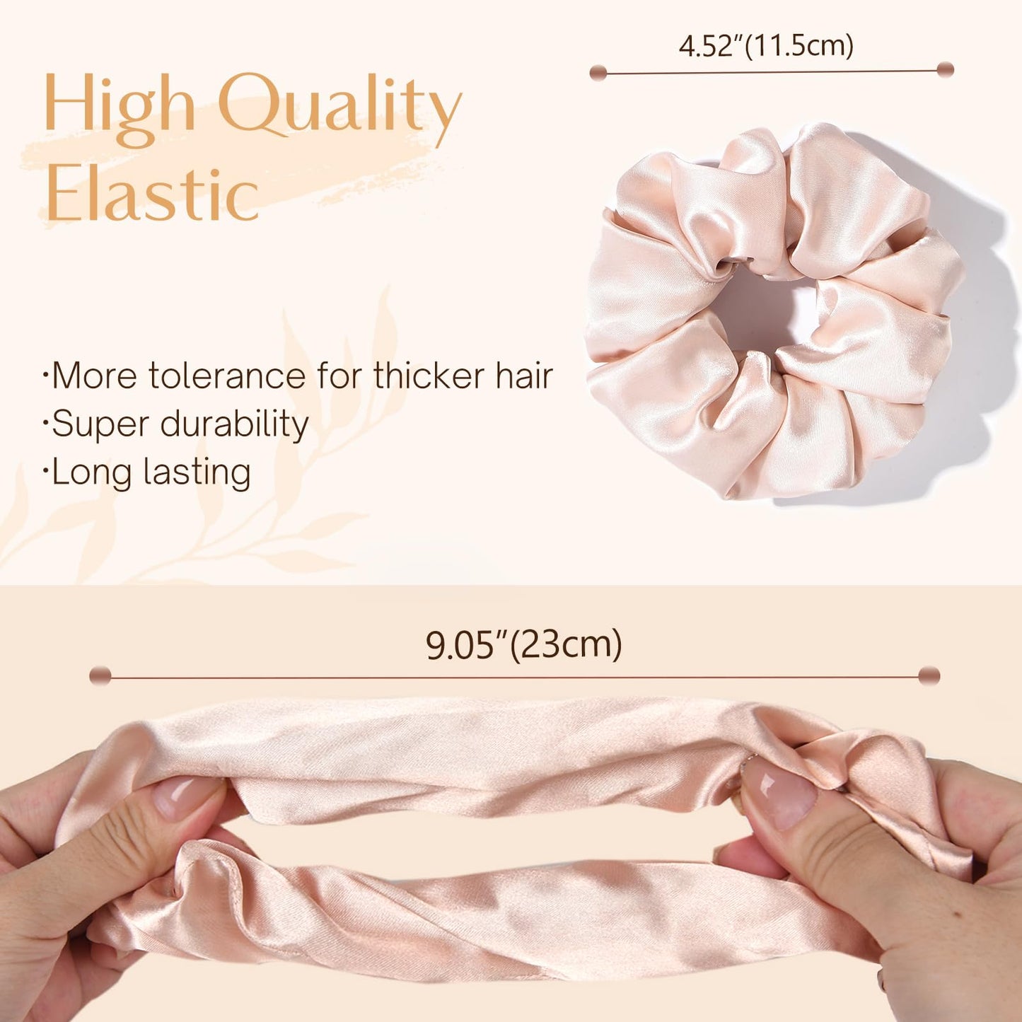 YANIBEST 6 Pack Glossy Satin Scrunchies - No Damage Hair Ties for Women and Girls, Silk Styling Scrunchies for Holiday