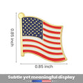 10 Pack Exquisite American Flag Pin, Gold USA Flag Lapel Pin, The Stars and Stripes Flag Pins for Memorial Day, Flag Day, Independence Day, Veterans Day