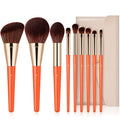 DUcare Makeup Brushes 9Pcs Deer Series Makeup Brush set with Bag Brush Kabuki Foundation Blending Powder Blush Concealers Eyeshadows Brushes