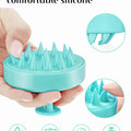 HEETA Shampoo Scalp Brush Massager Hair Growth, Scalp Scrubber with Soft Silicone Bristles for Hair Growth & Dandruff Removal, Hair Brush for Scalp Exfoliator, Green