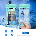 Estuche impermeable para teléfono, funda impermeable para iPhone 16 15 14 13 Pro Max XS Samsung, bolsa seca para teléfono celular IPX8 3D, artículos esenciales para la playa - Earl Crystal Mint