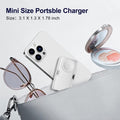 Portable Power Bank for iPhone Apple Watch, Built-in Foldable USB-C Connector 5000mAh 20W PD Fast Charging Travel Camp Battery Charger, Compatible with iPhone 15/14/13/12 iWatch Samsung S22/23 Series