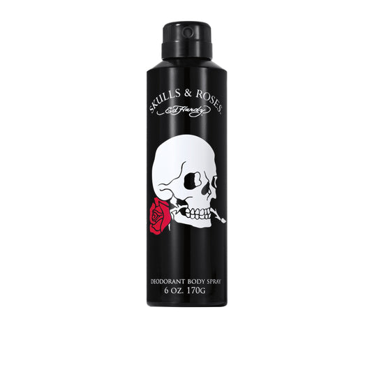 Ed Hardy Skulls & Roses Men's Deodorant & Fragrance Body Spray, 6 oz