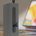 Altavoz PEICHENG, altavoces Bluetooth inalámbricos portátiles, impermeable, sonido estéreo fuerte con luces RGB, TWS, tiempo de reproducción prolongado para el hogar, fiestas y exteriores, dispositivos electrónicos, 1 unidad, gris