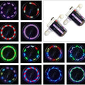 Feux de roue de vélo (lot de 2) – Feux de rayons de vélo à LED étanches – Feux de sécurité pour pneus – Excellent cadeau pour enfants et adultes – 30 motifs différents – Accessoires de vélo – Noir